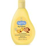 Sampon si Gel de Dus 2 in 1 cu Aroma de Banana pentru Copii +1 an - Bebble My Friend  2 in 1 Banana Shampoo & Shower Gel, 250 ml