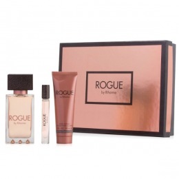 Set Rihanna Rogue pentru Femei - Apa de Parfum 125ml, Apa de Parfum Roll-On 6ml, Lotiune de Corp 90ml