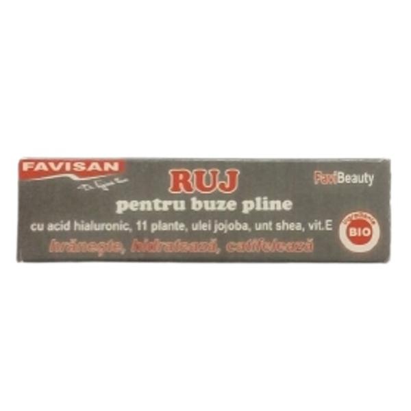 Ruj pentru Buze Pline Favibeauty Favisan, Nuanta Rosu Intens, 4.2 g