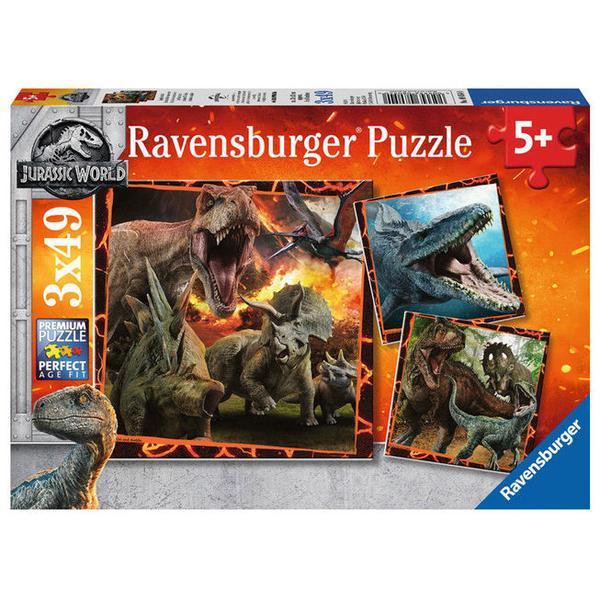 Puzzle Jurassic World, 3X49 Piese - Ravensburger