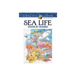 Creative Haven Sea Life Color by Number Coloring Book, editura Dover Childrens Books