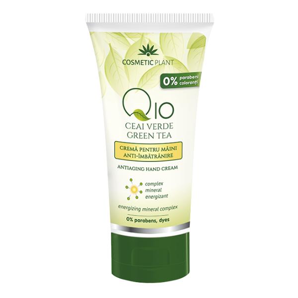 Crema pentru Maini Anti-Imbatranire Q10 + Ceai Verde Cosmetic Plant, 100ml