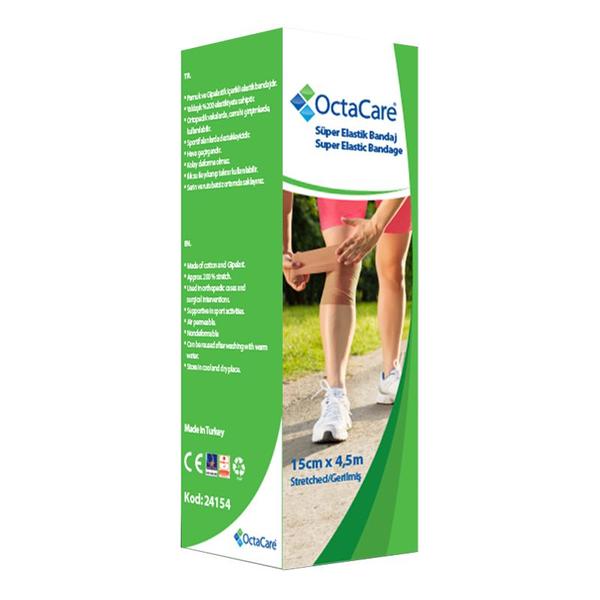 Fasa Elastica Super - Octamed OctaCare Super Elastic Bandage, elasticitate 200%, 15 cm x 4.5 m