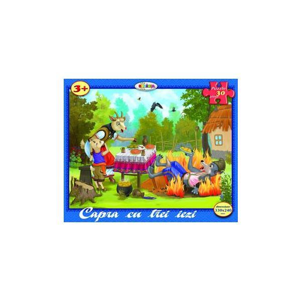 Puzzle - Capra cu trei iezi (30 de piese) 3 ani+