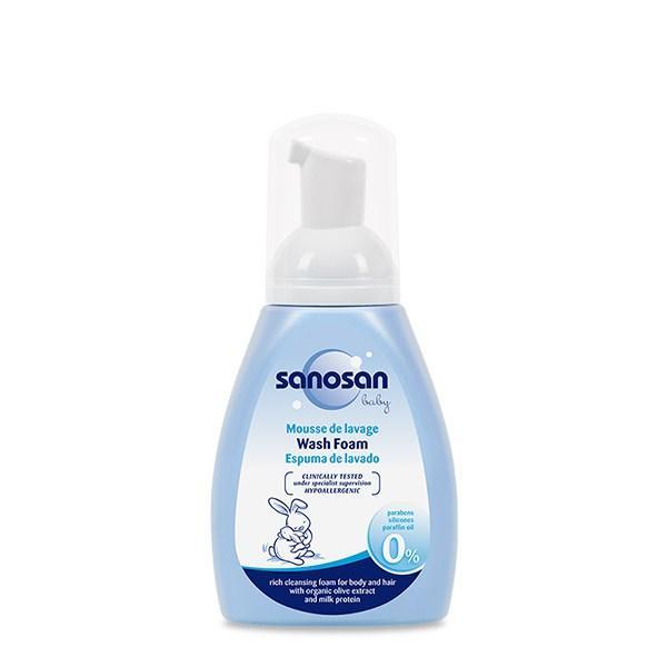 Spuma/samon curatare scalp și corp pentru bebelusi - Sanosan Baby 250 ml