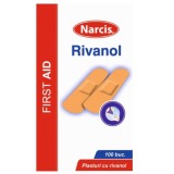 Plasturi cu Rivanol Narcis, 2 cm x 7 cm, 100 buc