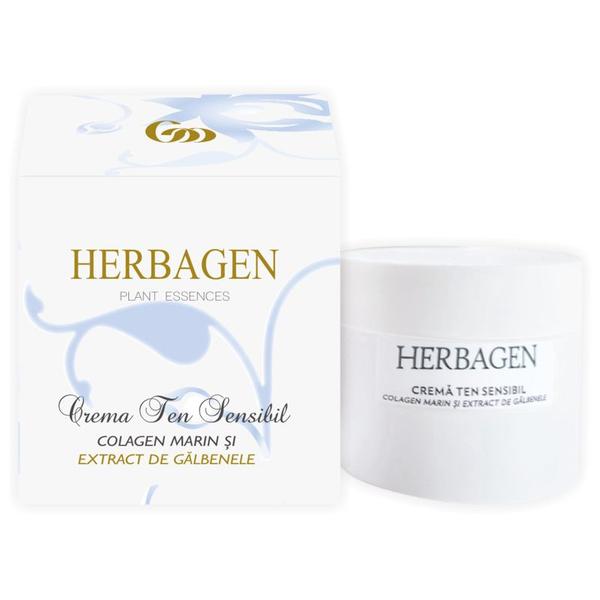 Crema Ten Sensibil cu Colagen Marin si Extract de Galbenele Herbagen, 100ml