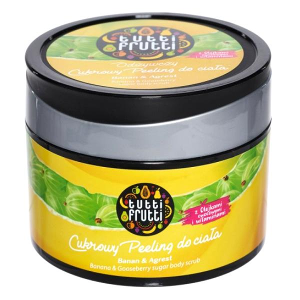 Exfoliant de Corp cu Banane si Agrise - Farmona Tutti Frutti Banana & Gooseberry Sugar Body Scrub, 300g