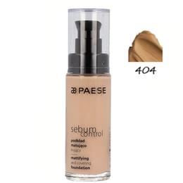 Fond de Ten Matifiant - Paese Sebum Control Mattifying and Covering Foundation, nr. 404 Tanned, 30ml
