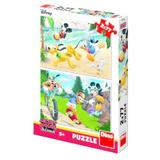 Puzzle 2 in 1 - Mickey campionul (77 piese)