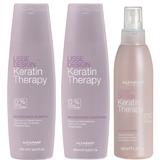 Pachet pentru Netezire Alfaparf Milano Lisse Design Keratin Therapy - Sampon, Balsam, Lapte de Par