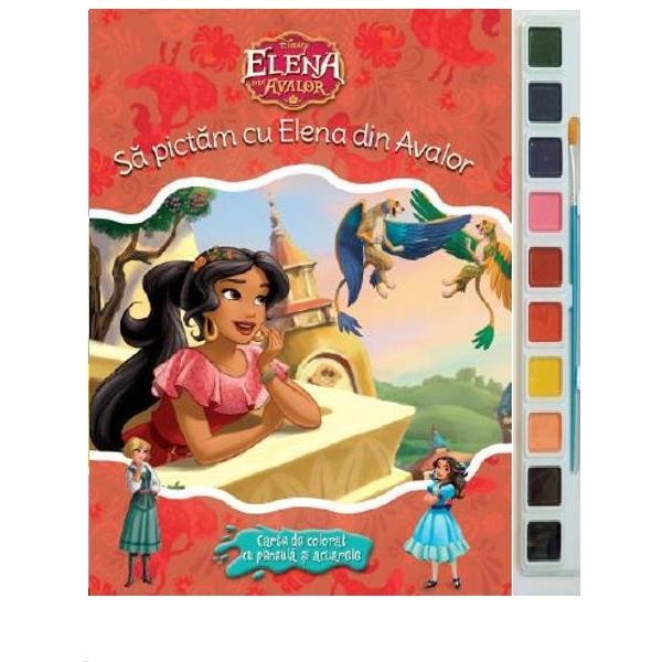 Sa pictam cu Elena din Avalor - Carte de colorat cu pensula si acuarele, editura Litera