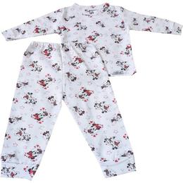 Pijama iarna, bumbac 100%, vanisat (finet), 1 an, mickey rosu