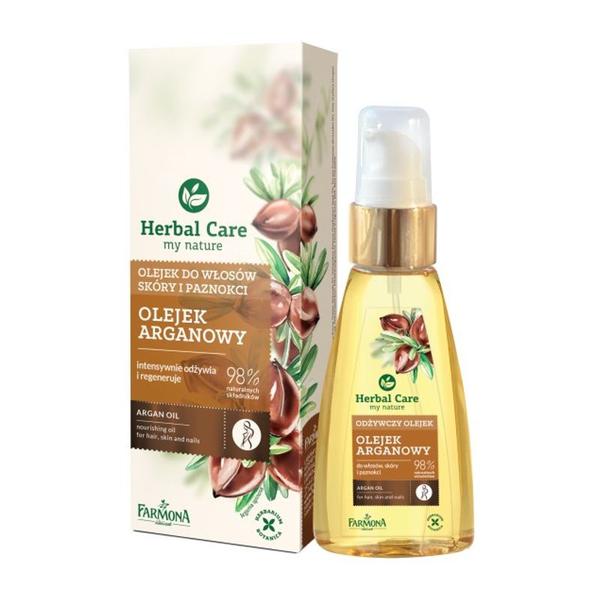 Ulei Nutritiv cu Argan pentru Par, Piele si Unghii - Farmona Herbal Care Argan Nourishing Oil, 55 ml