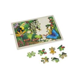 Wooden jigsaw puzzle. Puzzle din lemn, Padurea Tropicala