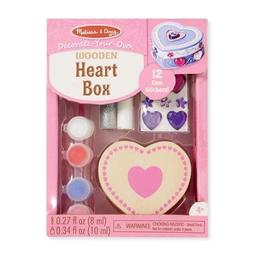 Set artizanat - Heart box. Cutie de decorat din lemn: Inimioara