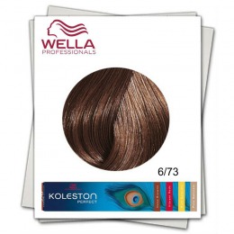 Vopsea Permanenta - Wella Professionals Koleston Perfect nuanta 6/73 blond inchis maro auriu