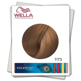 Vopsea Permanenta - Wella Professionals Koleston Perfect nuanta 7/73 blond mediu maro auriu