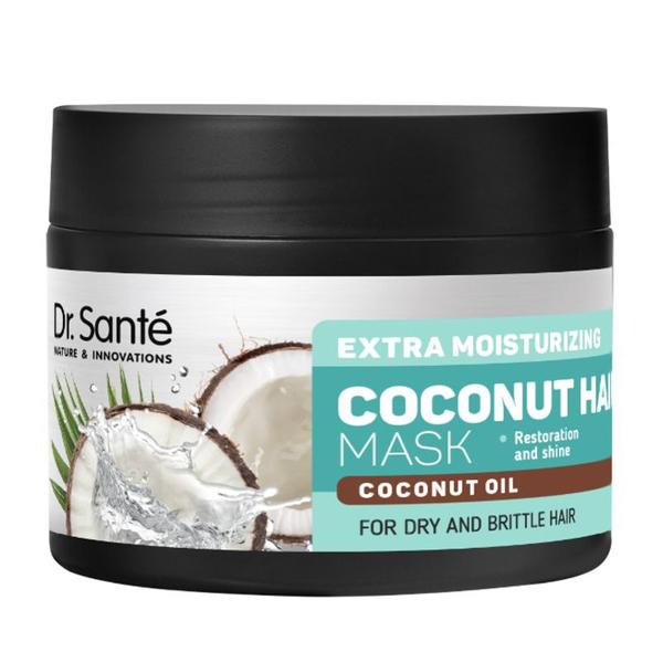 Masca Ultrahidratanta cu Ulei de Cocos pentru Par Uscat Dr. Sante, 300ml