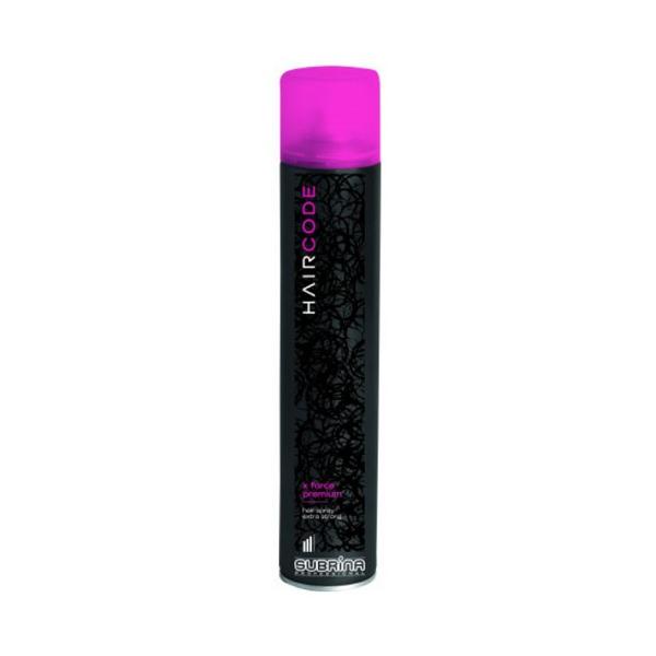Spray Fixativ cu Fixare Foarte Puternica - Subrina HairCode X Force Premium Hair Spray Extra Strong, 500ml