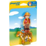 Playmobil 1.2.3 - Ingrijitorul atent astazi supravegheaza tigrul