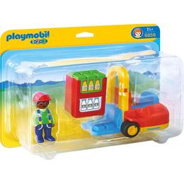 Playmobil 1.2.3 - Stivuitor viu colorat pentru micii angajati