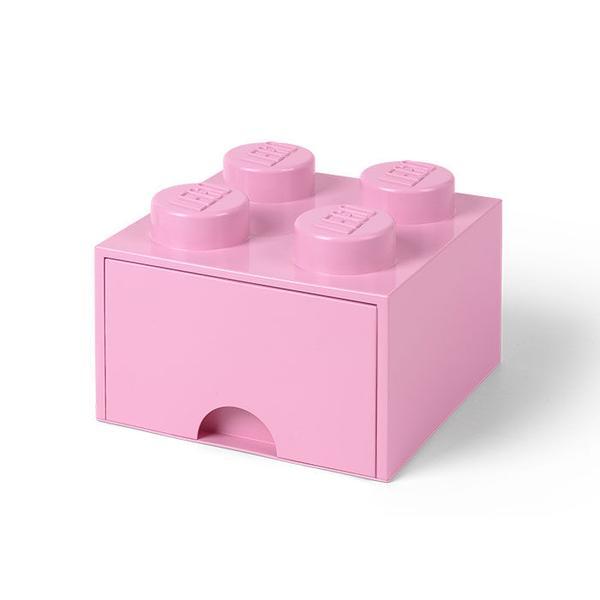Cutie depozitare LEGO 2x2 cu sertar, roz (40051738)