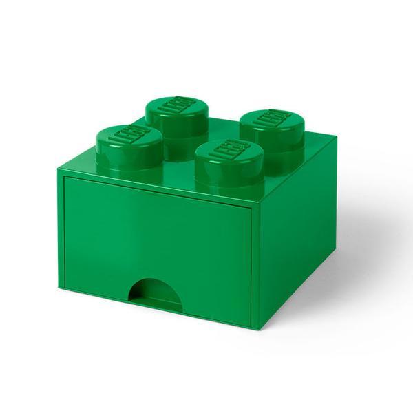 Cutie depozitare LEGO 2x2 cu sertar, verde (40051734)