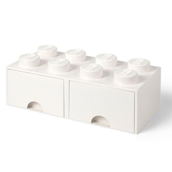 Cutie depozitare LEGO 2x4 cu sertare, alb (40061735)