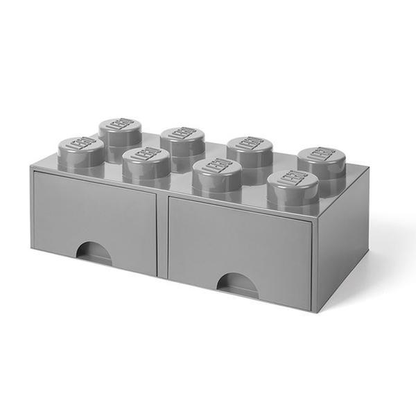 Cutie depozitare LEGO 2x4 cu sertare, gri (40061740)
