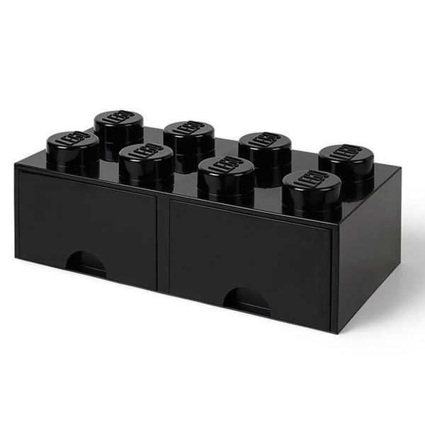 Cutie depozitare LEGO 2x4 cu sertare, negru (40061733)