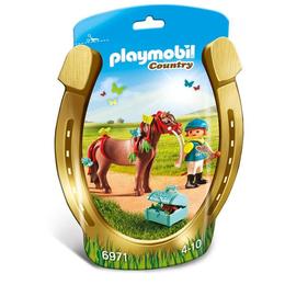 Playmobil Country - Micul ingrijitor si superbul sau ponei cu fluturasi colorati.