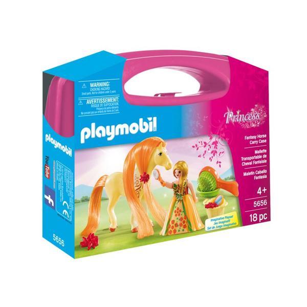 Playmobil Princess - Setul portabil - printesa si calut o va ului pe micuta cu surprizele