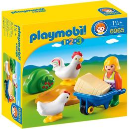 Playmobil 1.2.3 - Fermiera cu gaini