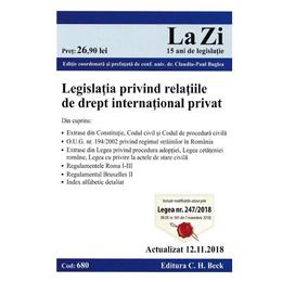 Legislatia privind relatiile de drept international privat act. 12.11.2018