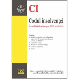 Codul insolventei ed.3 act. 5 noiembrie 2018, editura Rosetti