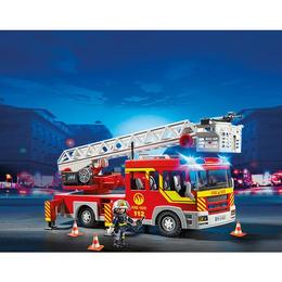 Playmobil City Action - Masina de pompieri cu scara, lumini si sunete
