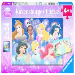 Puzzle printesele disney, 2x24 piese - Ravensburger