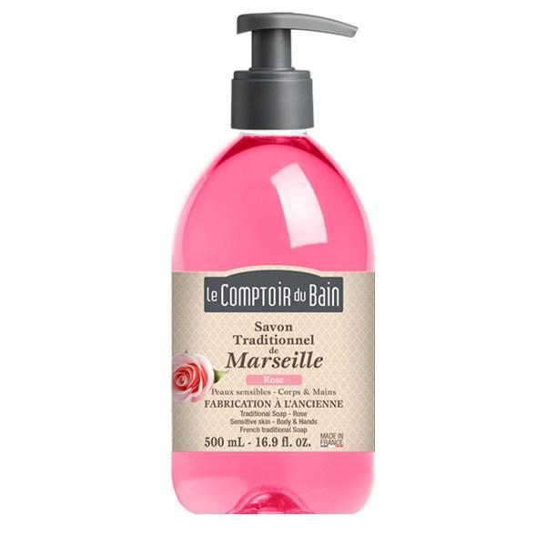 Le Comptoir du Bain Săpun de Marsilia Trandafir 500ml