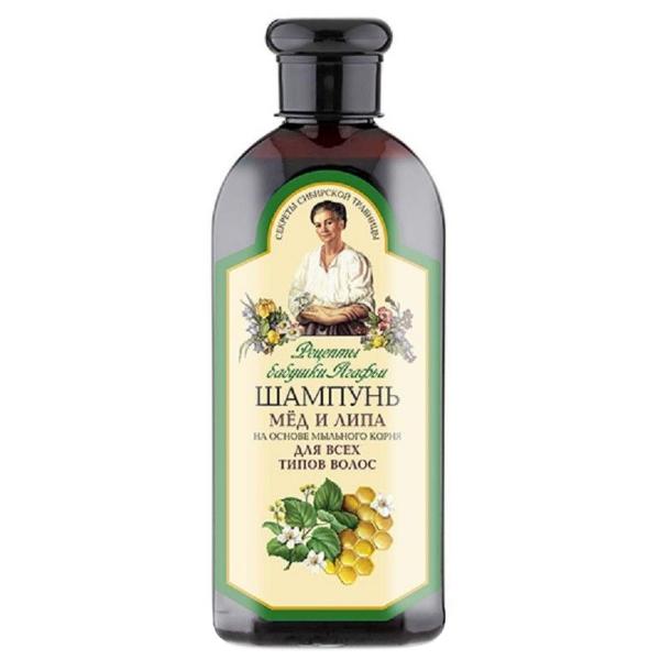 Sampon Nutritiv cu Miere si Tei pentru Toate Tipurile de Par Retetele Bunicii Agafia, 350ml