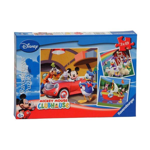 Puzzle clubul mickey mouse , 3x49 piese - Ravensburger
