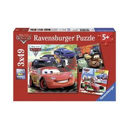 Puzzle lumea masinilor de curse, 3x49 piese - Ravensburger