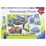Puzzle politie, 3x49 piese - Ravensburger 