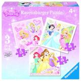 Puzzle printesele disney, 3 buc in cutie, 25/36/49 piese - Ravensburger