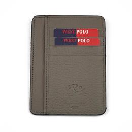 Port card din piele WestPolo, PT118, gri