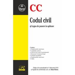 Codul civil si Legea de punere in aplicare ed.9 act. 11 februarie 2019, editura Rosetti
