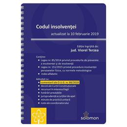 Codul insolventei Act. 10 februarie 2019, editura Solomon