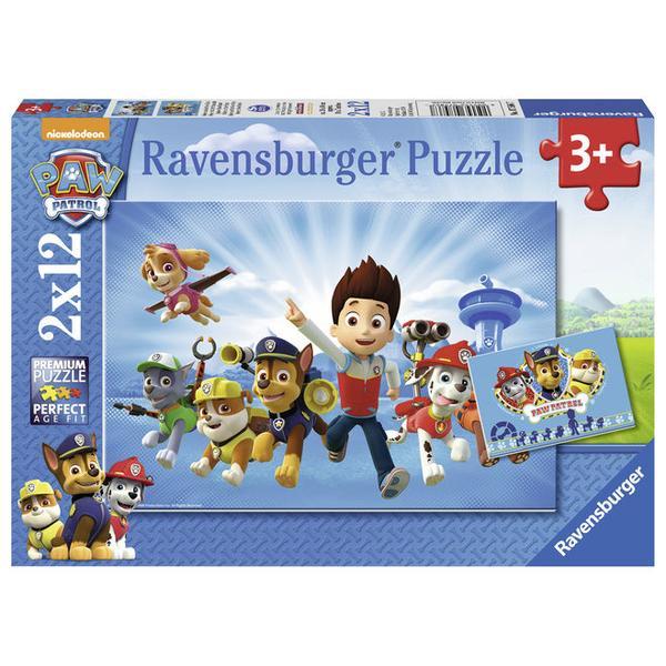 Puzzle ryder si patrula catelusilor, 2x12 piese - Ravensburger