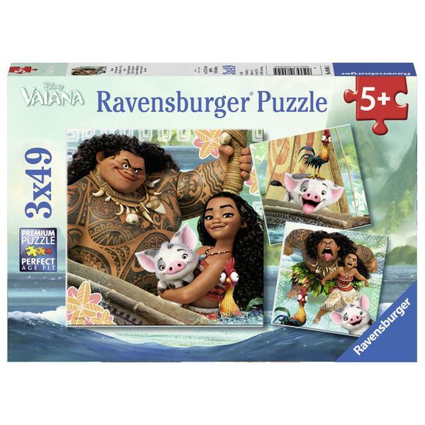 Puzzle vaiana, 3x49 piese - Ravensburger