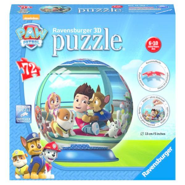 Puzzle 3d paw patrol, 72 piese - Ravensburger